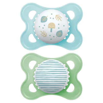 מאמ מוצצי לטקס אוריג'ינל מאמ 0-6 תכלת ירוק MAM ORIGINAL Light Blue